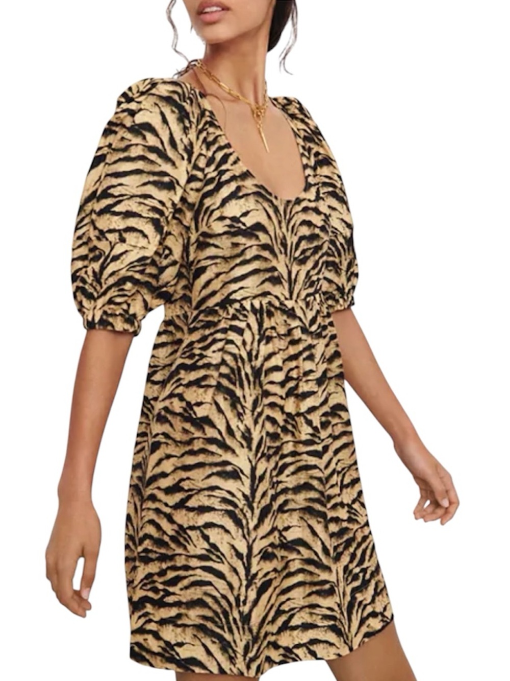 ba&sh Zola Animal Tiger Print Dress Size XS